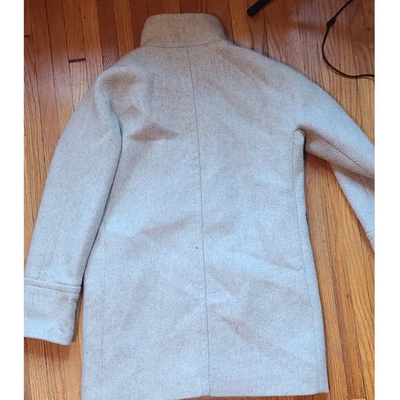 J.Crew Gray Cocoon Winter Wool Blend Zipper Coat Jacket - size 6 - Picture 3 of 7